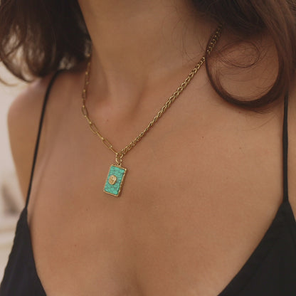 Goldene Boho Halskette Anhänger