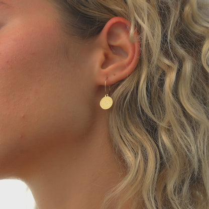 Goldene Sonnen Ohrringe – Edelstahl, 18K Vergoldet, Boho