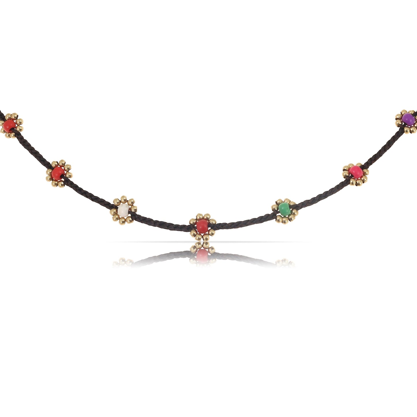 Goa Perlen Choker Mehrfarbig