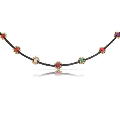 Goa Perlen Choker Mehrfarbig
