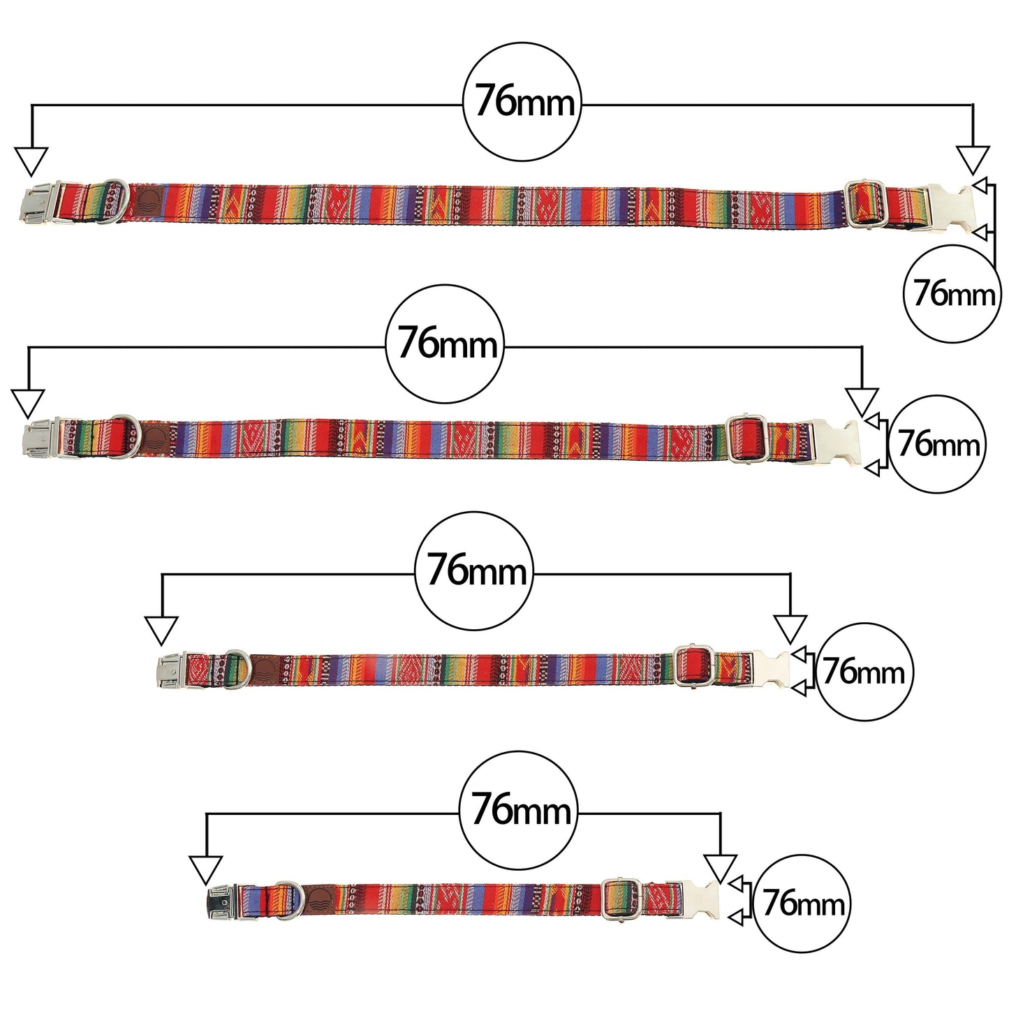 Boho Hundehalsband - Multi