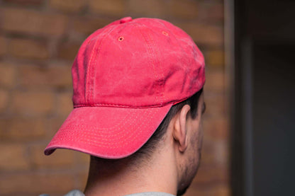 basecap-herren-rot-used-look