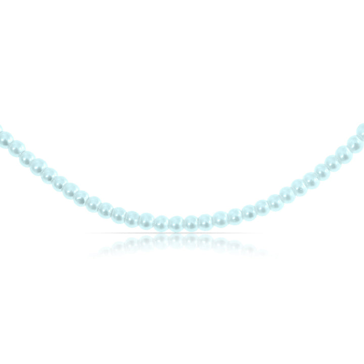 Süßwasserperlen Halskette Blau