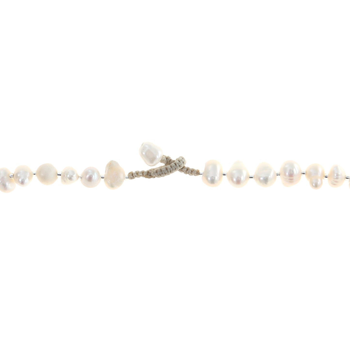 Süßwasserperlen Halskette Weiß Big Pearls