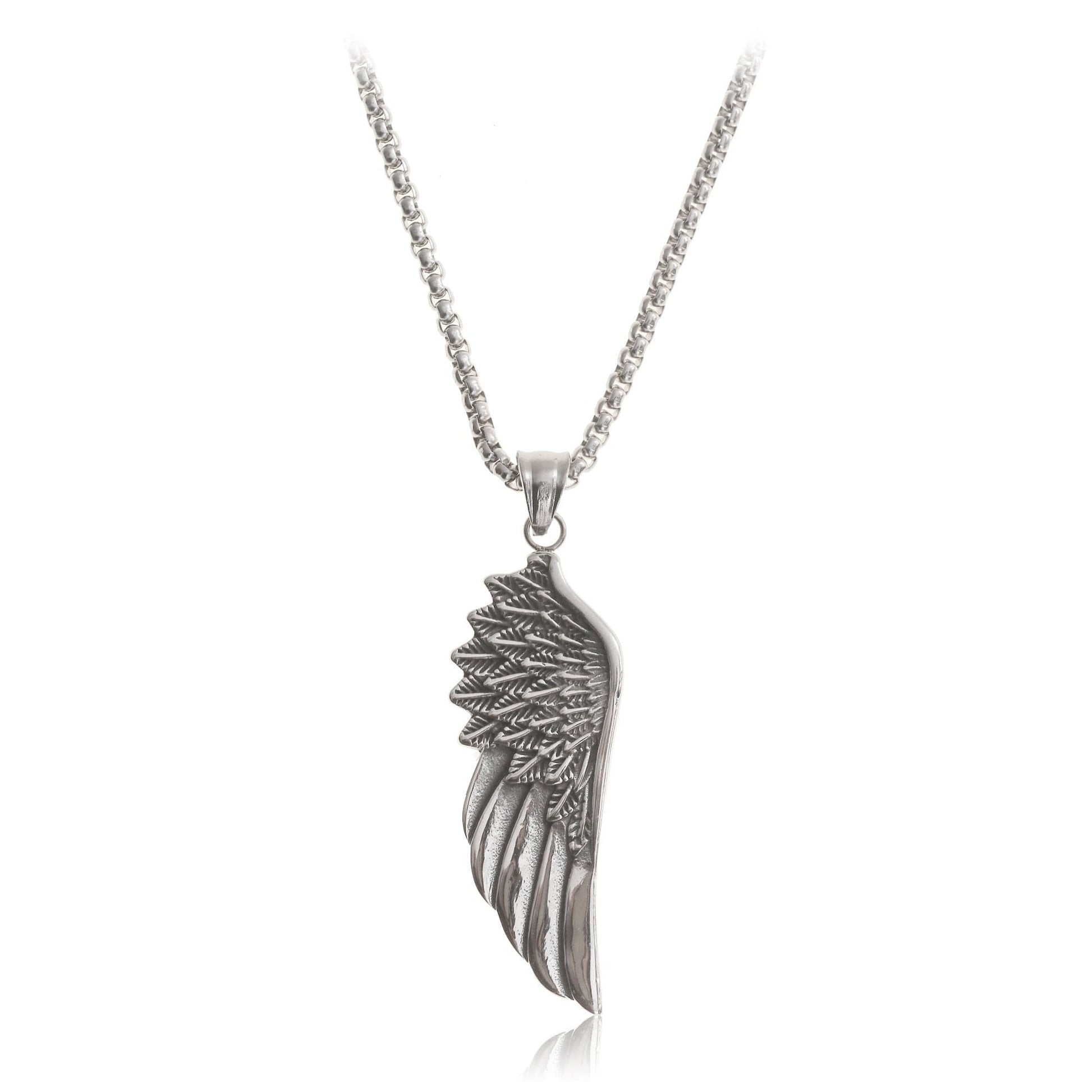 silber-halskette-flügel-anhänger-herren-silberkette