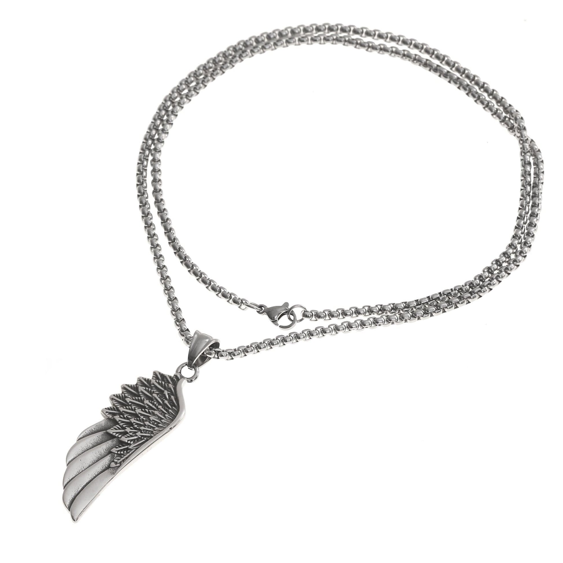 silber-halskette-flügel-anhänger-herren-silberkette