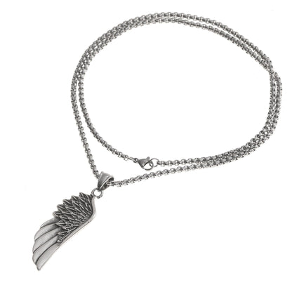 silber-halskette-flügel-anhänger-herren-silberkette