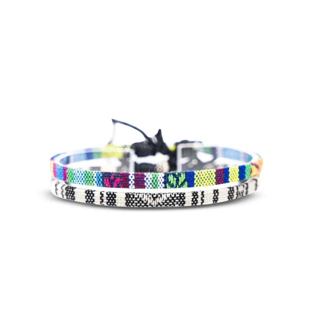 2er Set Surfer Armband - Türkis & Weiß