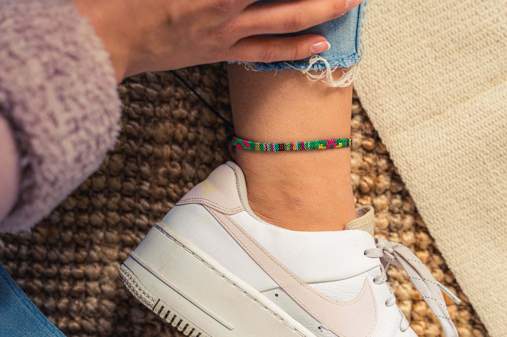 Made by Nami Surfer Bali Boho Flat Fußband - Grün