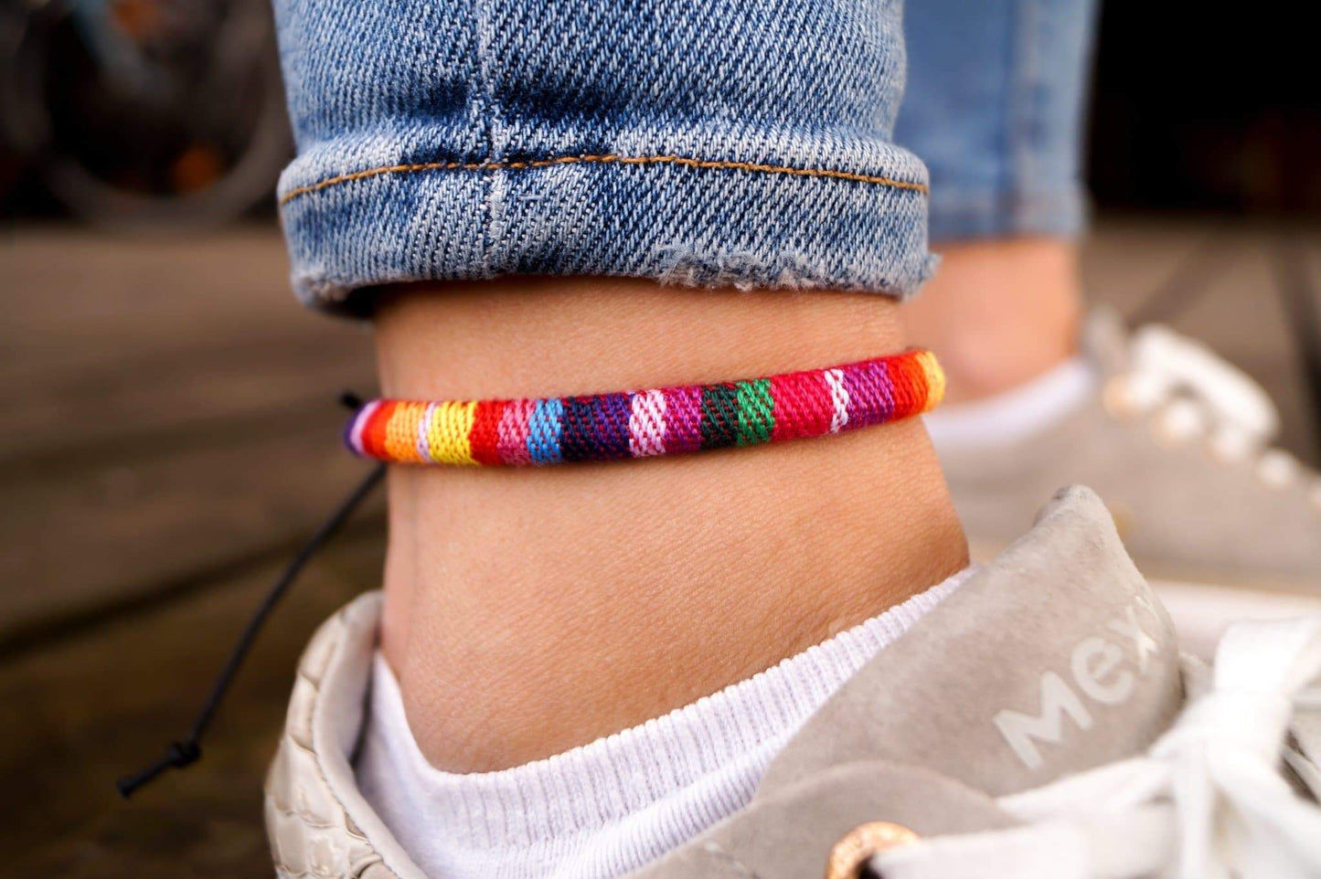 Bali Boho Fußband - Regenbogen - Made by Nami