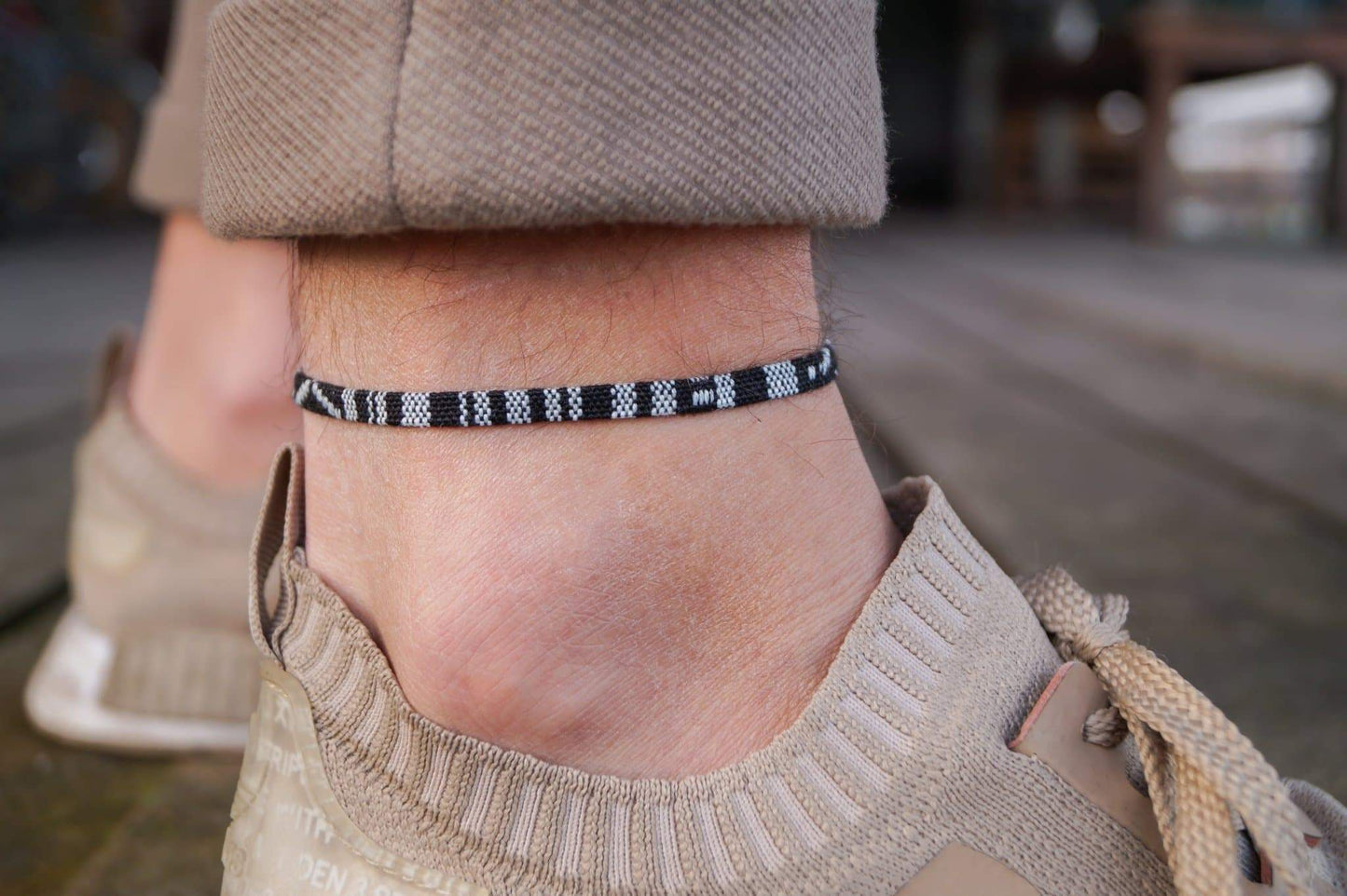 Bali Boho Flat Fußband - Schwarz - Made by Nami
