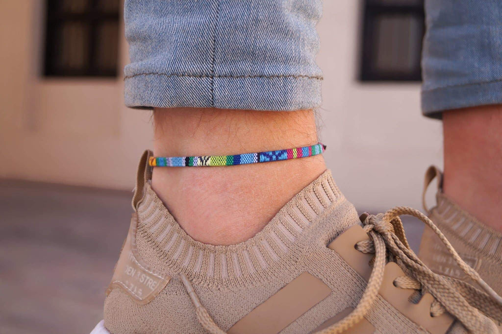 Bali Boho Flat Fußband - Türkis - Made by Nami