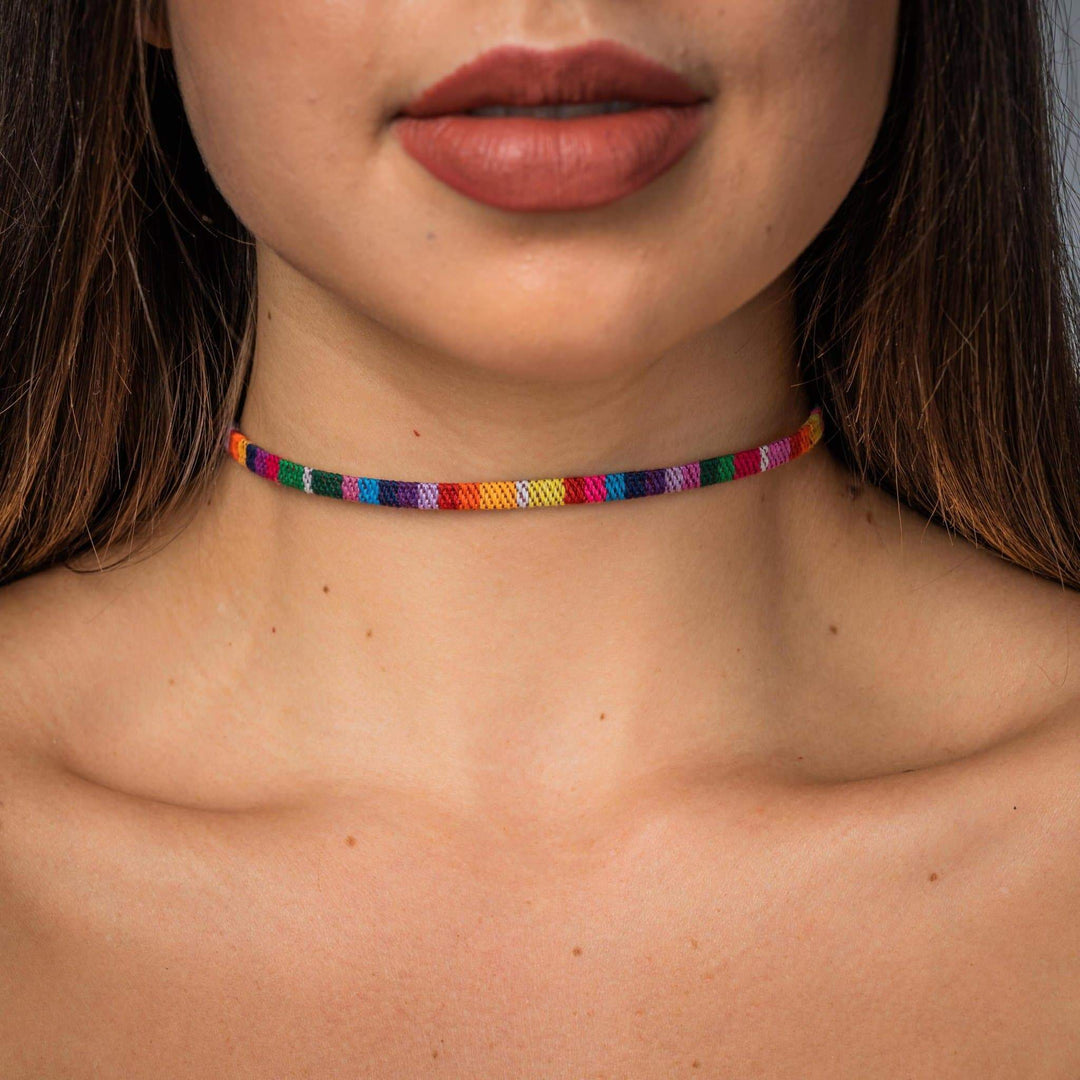 Choker Halskette - Regenbogen - Made by Nami