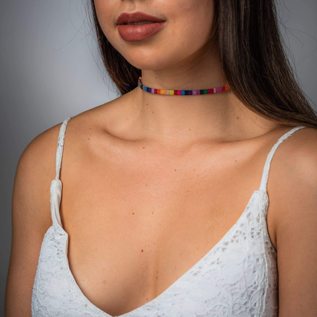 Choker Halskette - Regenbogen - Made by Nami