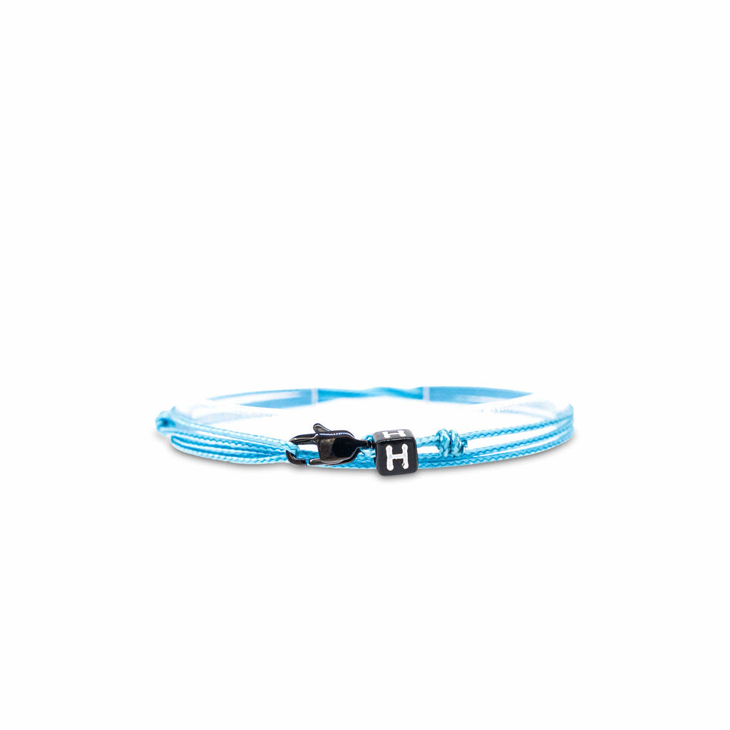 Made by Nami Surfer Karabiner Armband Personalisiert - Hellblau